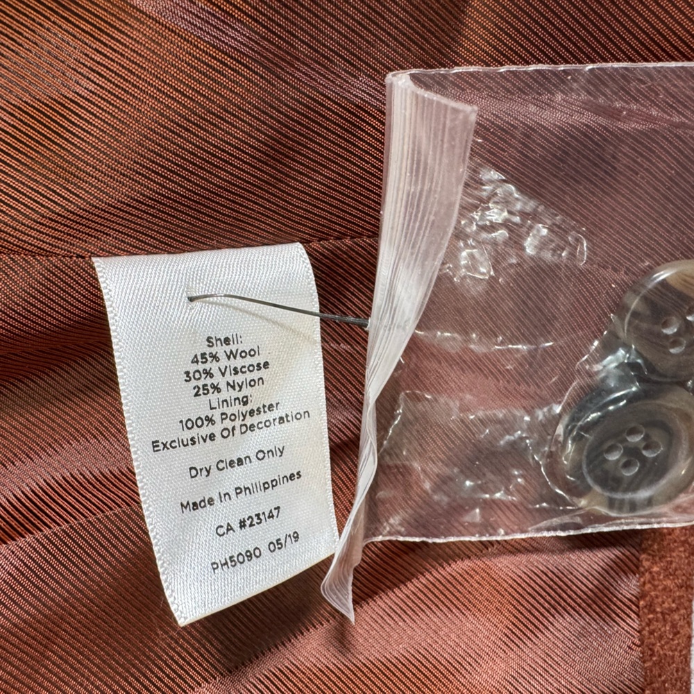 Talbots Wool Blend Rust Jacket Blazer Plus Petite… - image 5